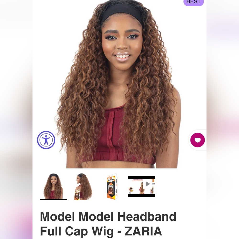 Model Model Headband Wig-Zaria In OP430